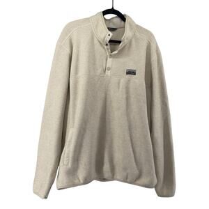 Eddie Bauer 2XL XXL Henley Button Pullover Sweater 1/4 Snap